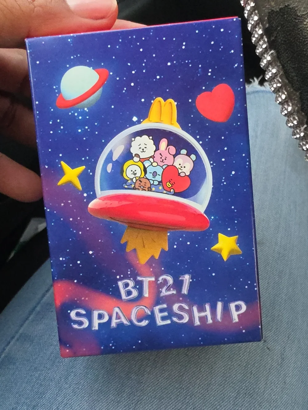 BT21 Spaceship.  Blue with Red Accents. Mcdonals Happy Toy.